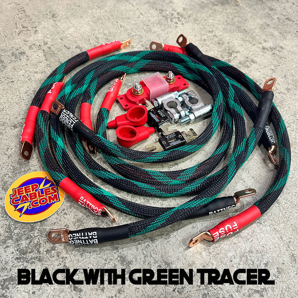 Jeep Cherokee Full Size SJ Big 7 Battery Cable Kit (1974-1983)